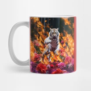 Floral Inferno Tiger 2 Mug